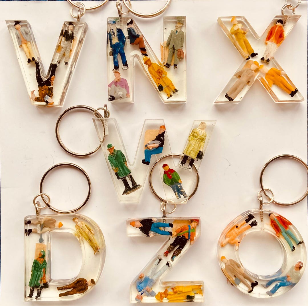 Individual Alphabet Key Chain. - Etsy
