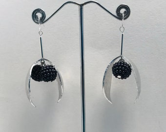 Up-cycled aluminium Blackberry earrings