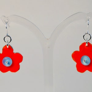 Up-Cycled aluminium mini Daisy Earrings.