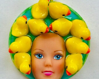 Rubber duck hair pendant