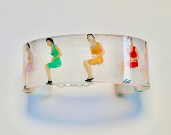 Sitting Ladies Cuff Bangle.