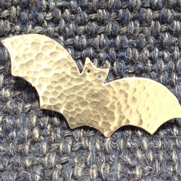 Silver Recycled aluminium Bat Jewellery or Key fob.