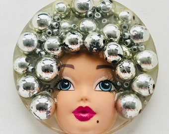 Silver Baubles hair.