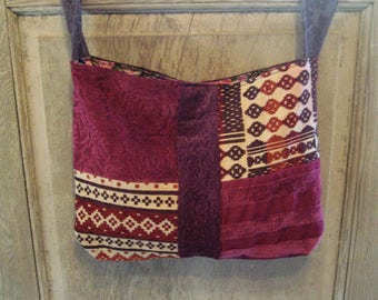 Purple Moroccan crossybody purse, hand made fabric purse, hippie purse, colorful gypsy bag, boho bohemian handbag, Mediterranean purse