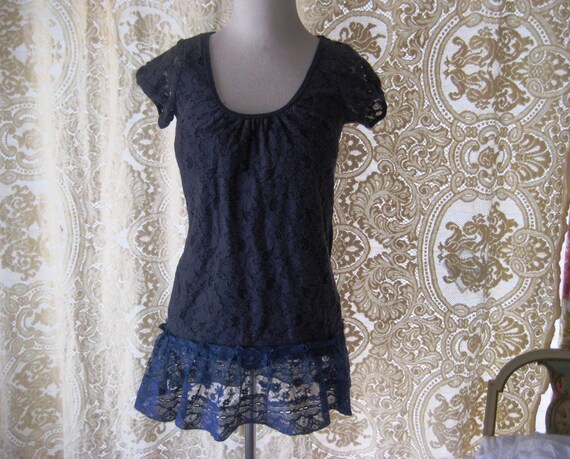 Long Lace Shirt Bohemian Tunic Top 