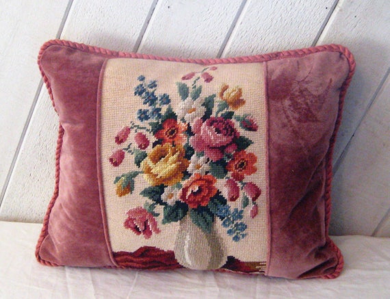 antique needlepoint pillows