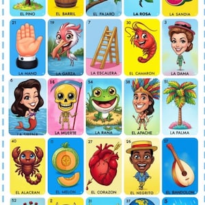 Animated Lottery of Little Heads 100 Printable Boards