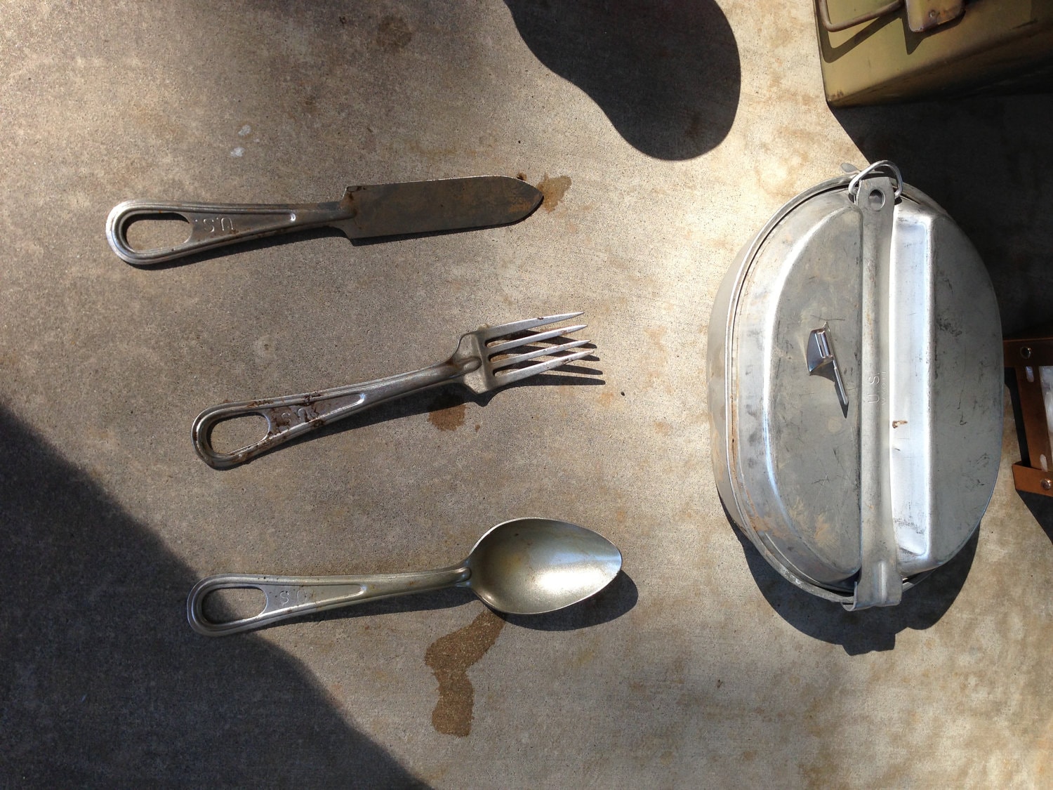Vintage Military Surplus Mess Kits w/utensils FREE SHIPPING Etsy