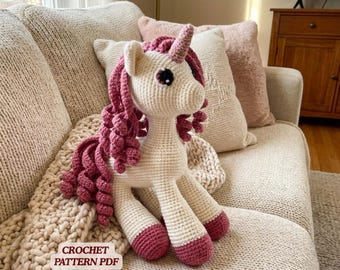Unicorn Amigurumi Pattern PDF | Crochet Unicorn Plushie (Digital Download)