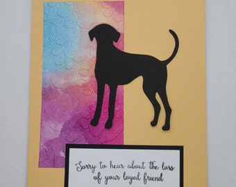Pet sympathy card, pet loss card, dog sympathy card, loss of pet