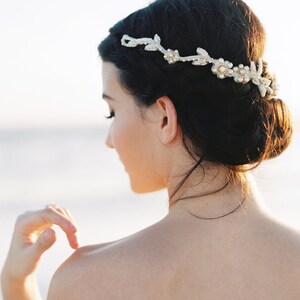 Bridal Hair Vine. Bridal Headpiece. Bridal Beaded Headband {Lynne}
