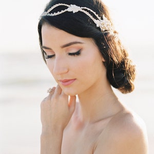 Bridal Hair Vine. Bridal Hair Accessory. Bridal Beaded Headpiece Lilly image 4