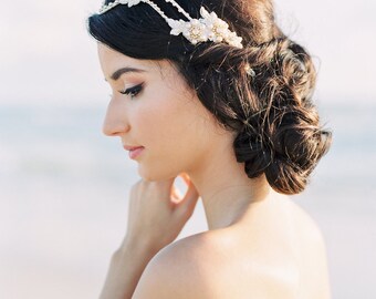 Bridal Hair Vine. Bridal Hair Accessory. Bridal Beaded Headpiece {Lilly}