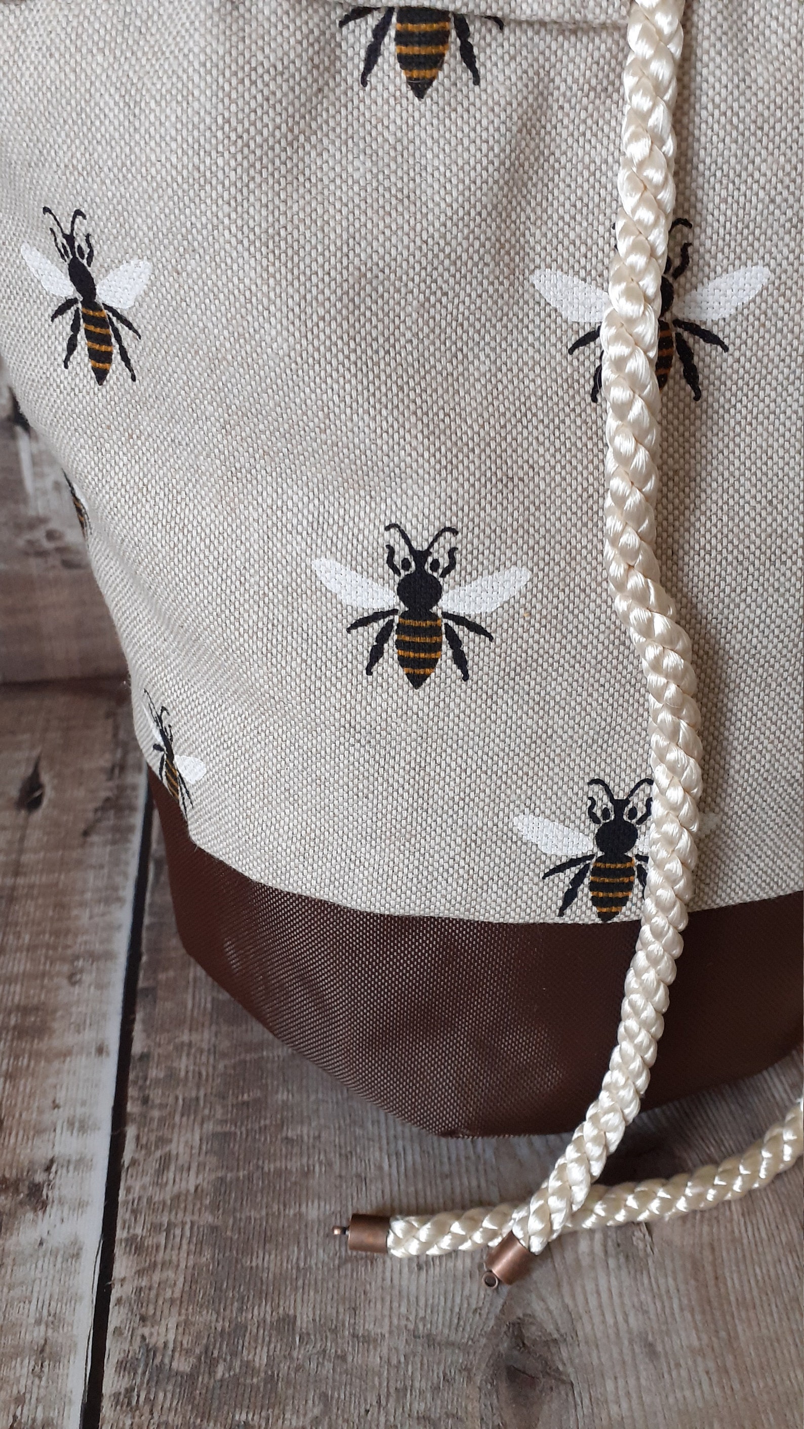 Bee drawstring bag insect bag bug bag round drawstring bag Etsy