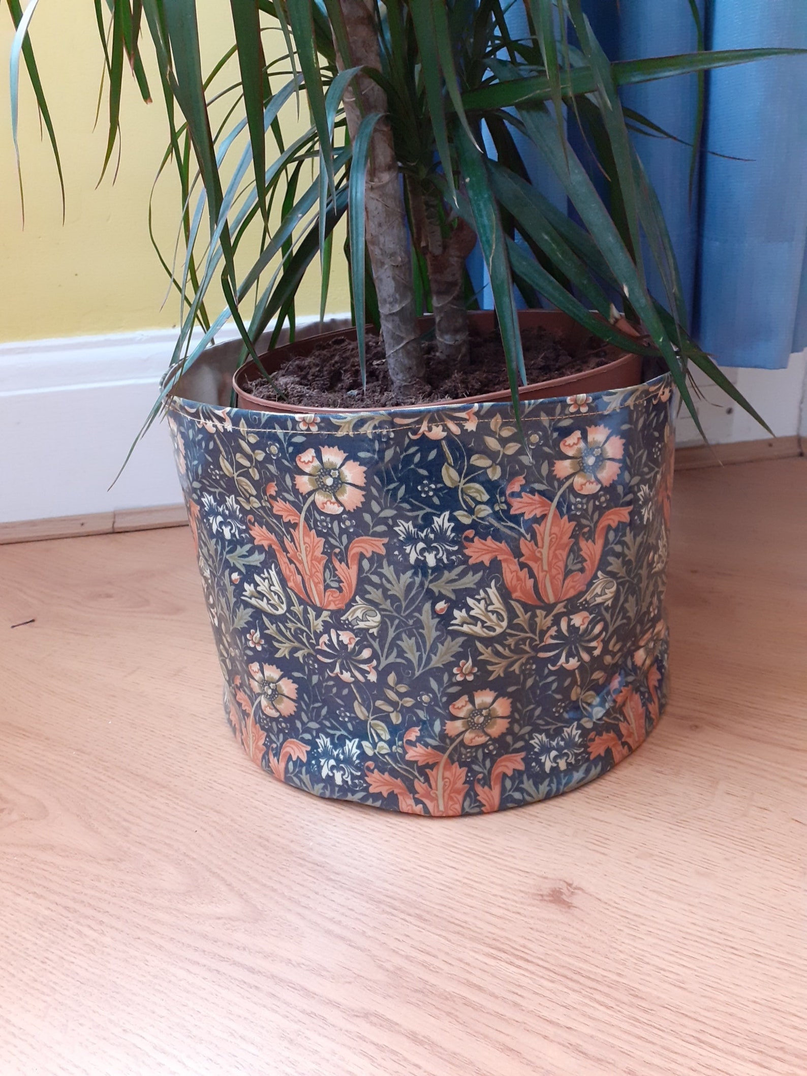 Large indoor plant pot made with waterproof fabric floor Etsy