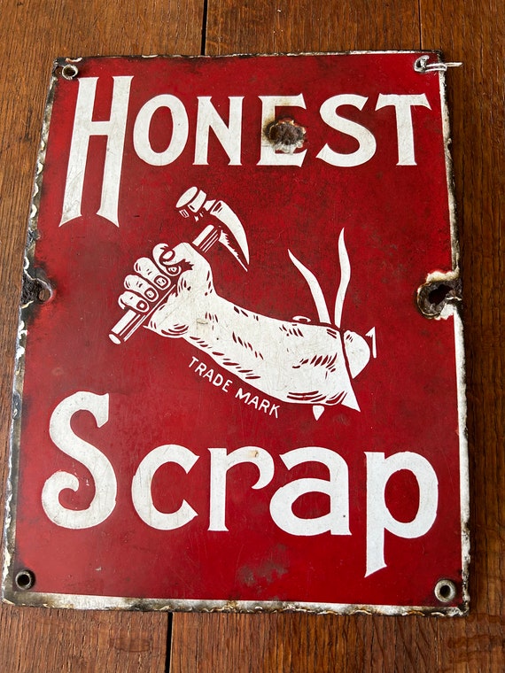 honest scrap tobacco sign Jack Russell | An Everyday Scrap Advertising Honest Scrap Chewing Tobacco Cardboard