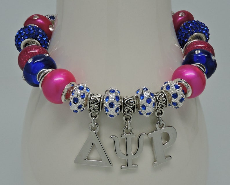 Delta Psi Rho European Style Large Hole Sorority Bracelet image 2