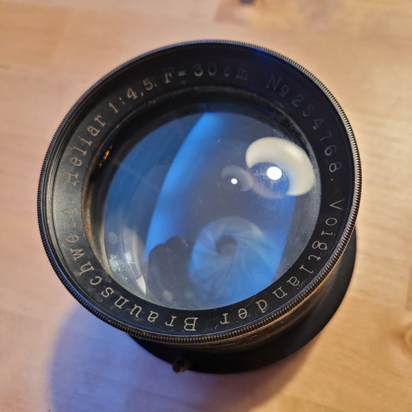 Voigtländer Heliar 30 cm f.4.5 Vintage Rare photographic lens Optik Germany