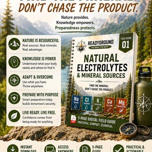 Natural Electrolytes & Mineral Sources Field Guide | Wild Food and Foraging PDF