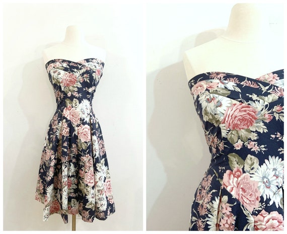 Vintage FLORAL LAURA ASHLEY Dress / size Small