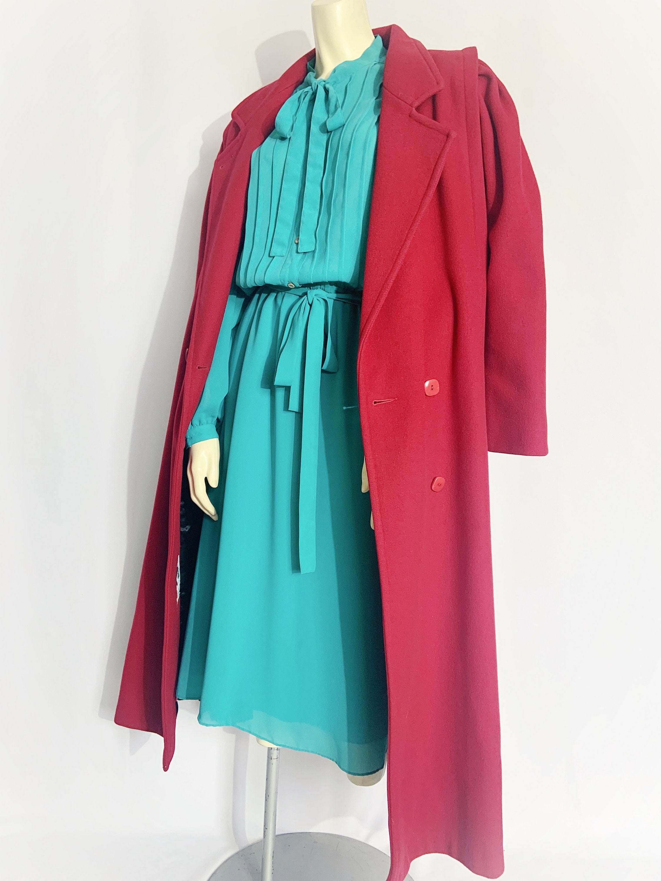 Crushed 'Turq' Front-Tie Belt Dress