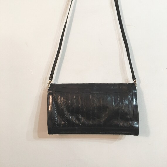 SALE / Vintage MIDNIGHT BAG /  Leather and Eel Sk… - image 8