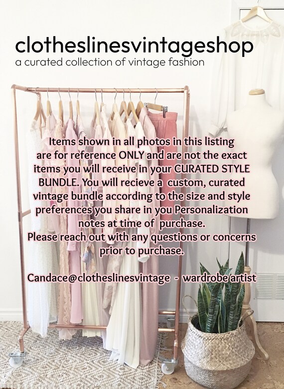 CURATED STYLE BUNDLE / Curated Bundle of Vintage Clothing and Accessories / Custom Thrift Box / Multiple Size Options Available