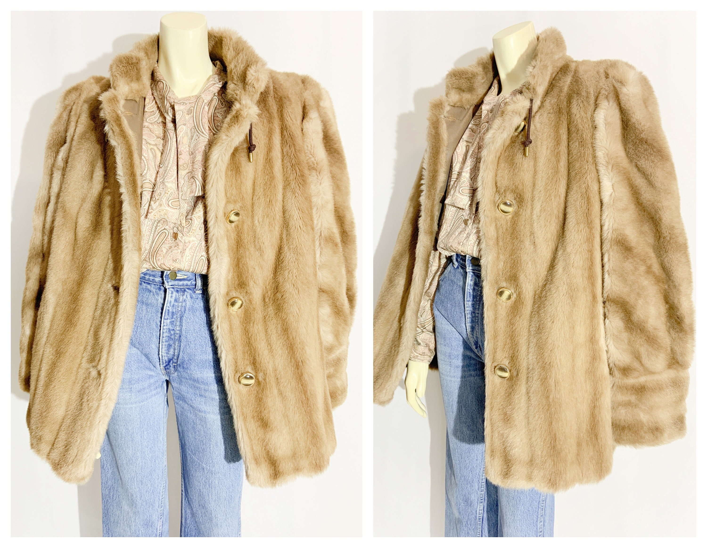 Beige Fur Coat - Etsy