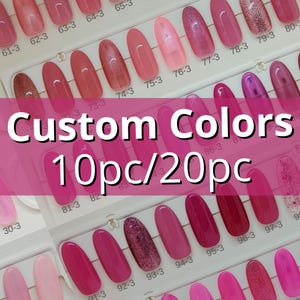 600+ Solid Color Hand-painted Press on Nails | Square Almond Oval Coffin Stiletto | XXShort XShort Short Medium | Made-to-Order (MTO)