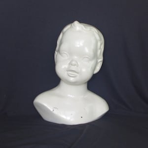 Vintage Mannequin Head / Bust: Toddler / Small Child, 11&quot; Tall