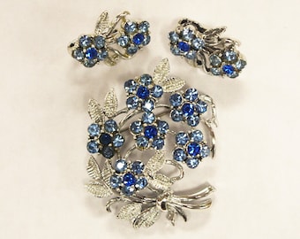 Parure Vintage Clip Et Broche - Accessoire Ancien, Occasion, Pour Collection Ou Tenue Rétro