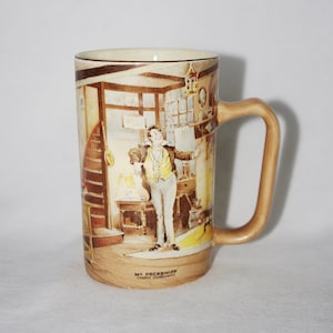 Vintage Ceramic Mug: Mr. Pecksniff / Martin Chuzzlewit, Charles Dickens / Oliver Twist &quot;Newhall / Hanley / England&quot; 1930s