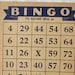 Vintage Bingo Game Card Lot: 10 Blue Cards 1930s "the Square Deal Set ...