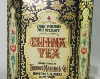 ヴィンテージティー缶：「China Tea / Thomas Martin & Co.」 Daher社 