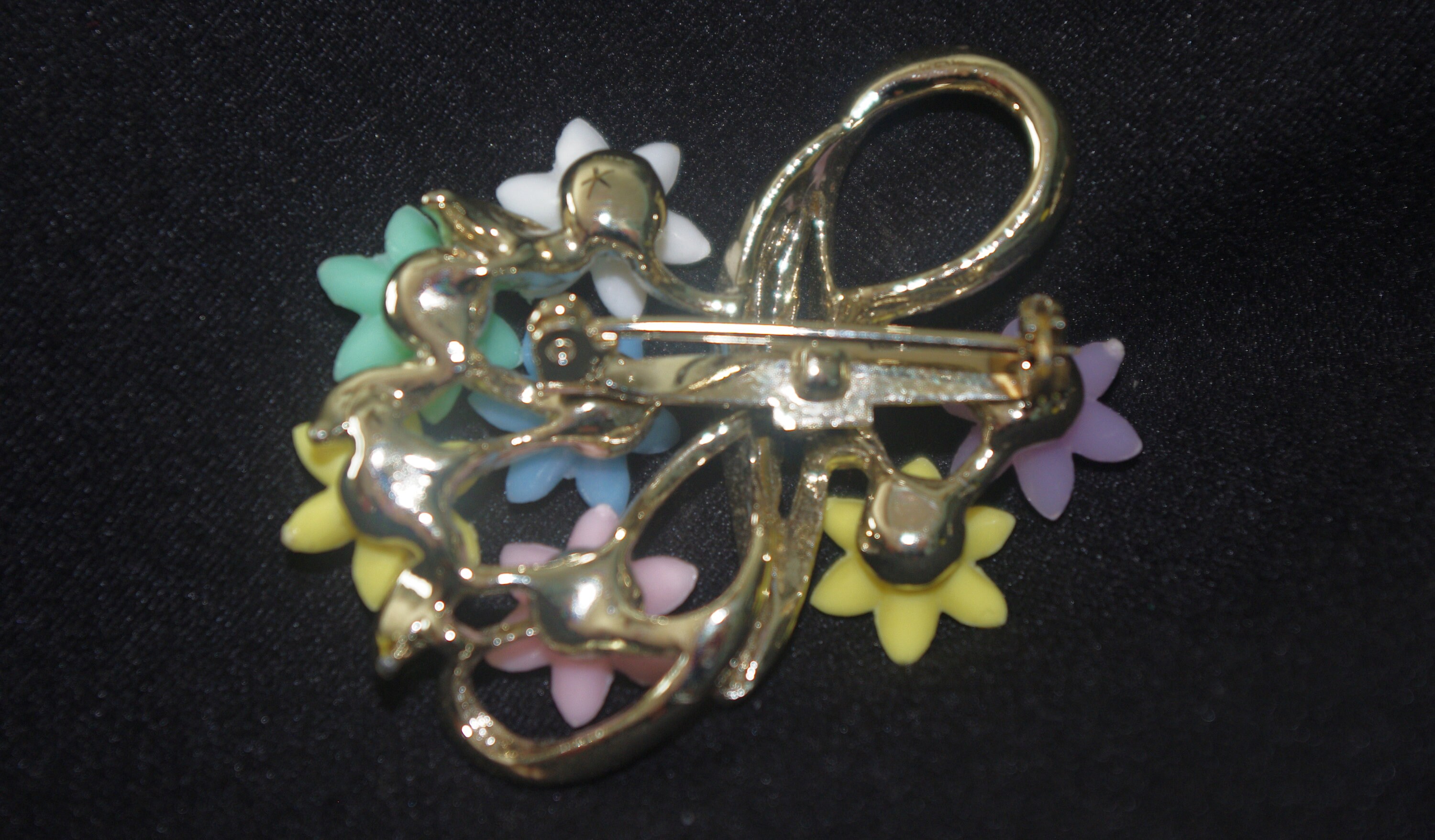 Broche Vintage Dorée Tourbillon Spirale - Dimensions 5,4 X 5,6 Cm - Neuf (Fabriqué En France)