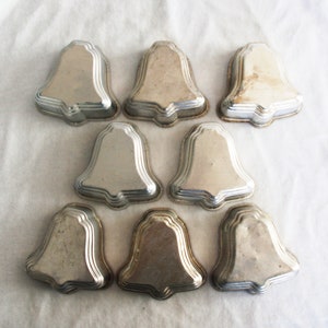 8 Aluminum Jello Molds: Bells / Bell Shape