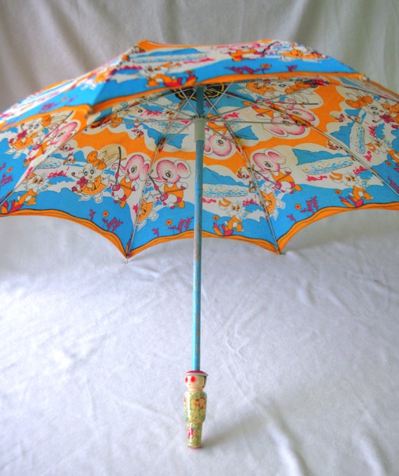 Vintage Small Child's / Doll Umbrella / Parasol: … - image 4