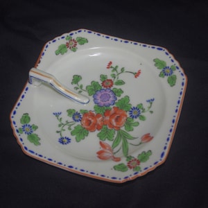 Vintage Windel / Schmuckstück / Snackschale: Lustreware / Lusterware, Tashiro Shoten / Rotes Elefantenzeichen / besetztes Japan, handbemalt, 1940er Jahre