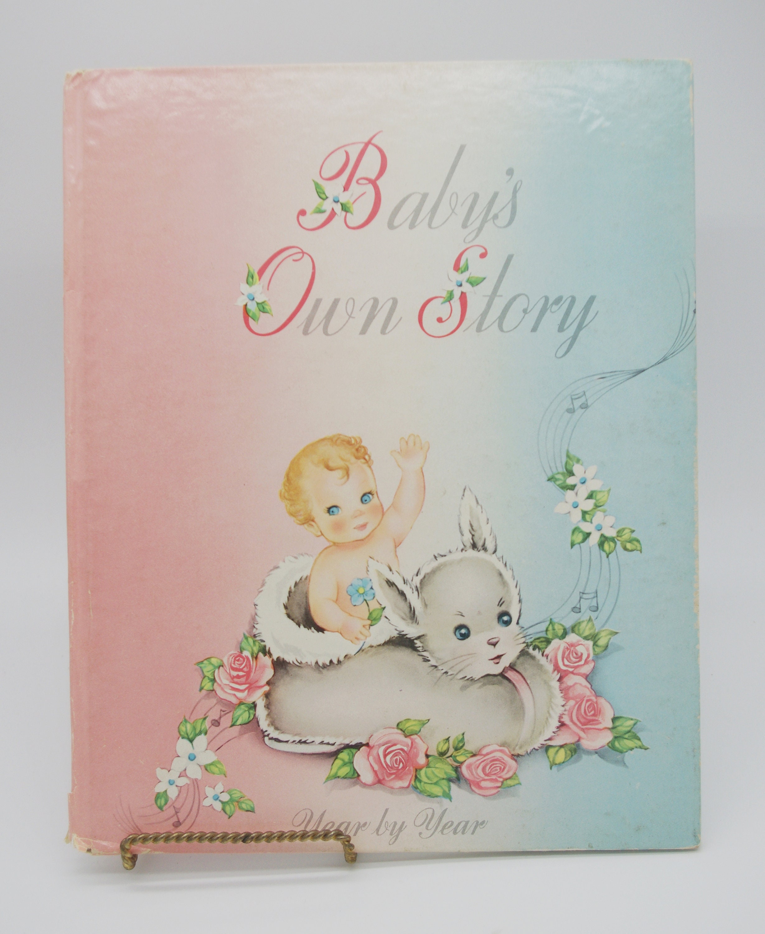 Vintage Baby Book 1940-1941 "Baby's Own Story" People's Life Insurance Company Pink & Blue UNUSED
