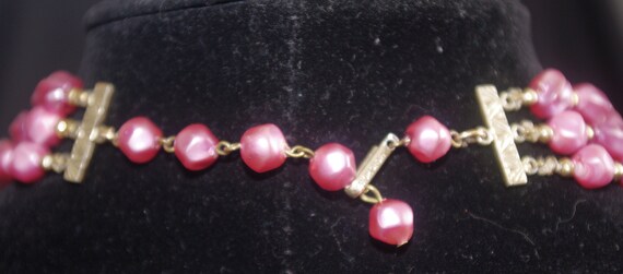 Coller de perles 3 rangs des années 50 Old trples strand pearls from