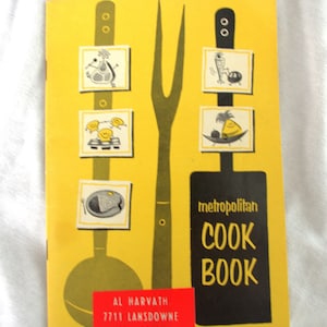 Vintage Cookbook / Cook Book 1960s Advertising Booklet:  Metropolitan Cook Book 1964