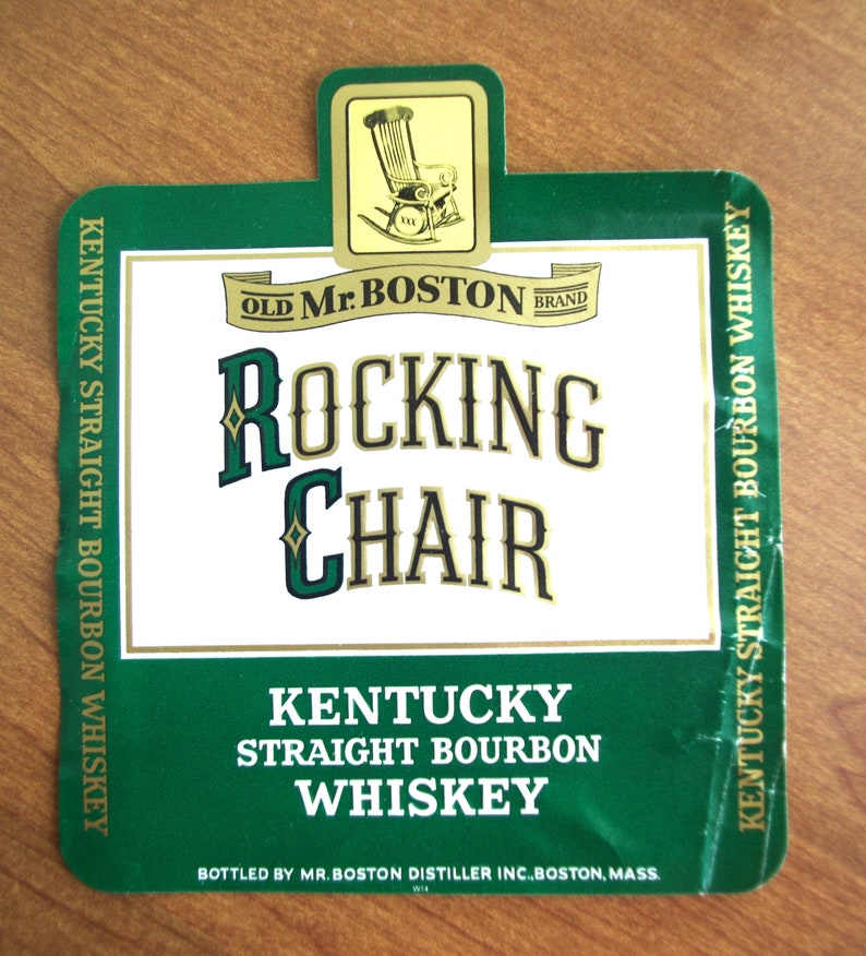 6 Vintage Liquor Bottle Labels Old Mr. Boston Brandy Sloe Etsy