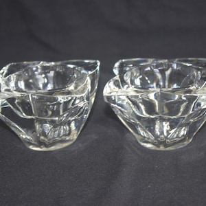 Vintage Candle Holders: Indiana Glass, Tulip / Flower Shaped, for Tapers or Votives, Heavy, 1990s / 90s