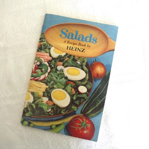 Vintage MCM Cookbook Booklet: &quot;Salads / A Recipe Book by / Heinz&quot; 1950s / 1956