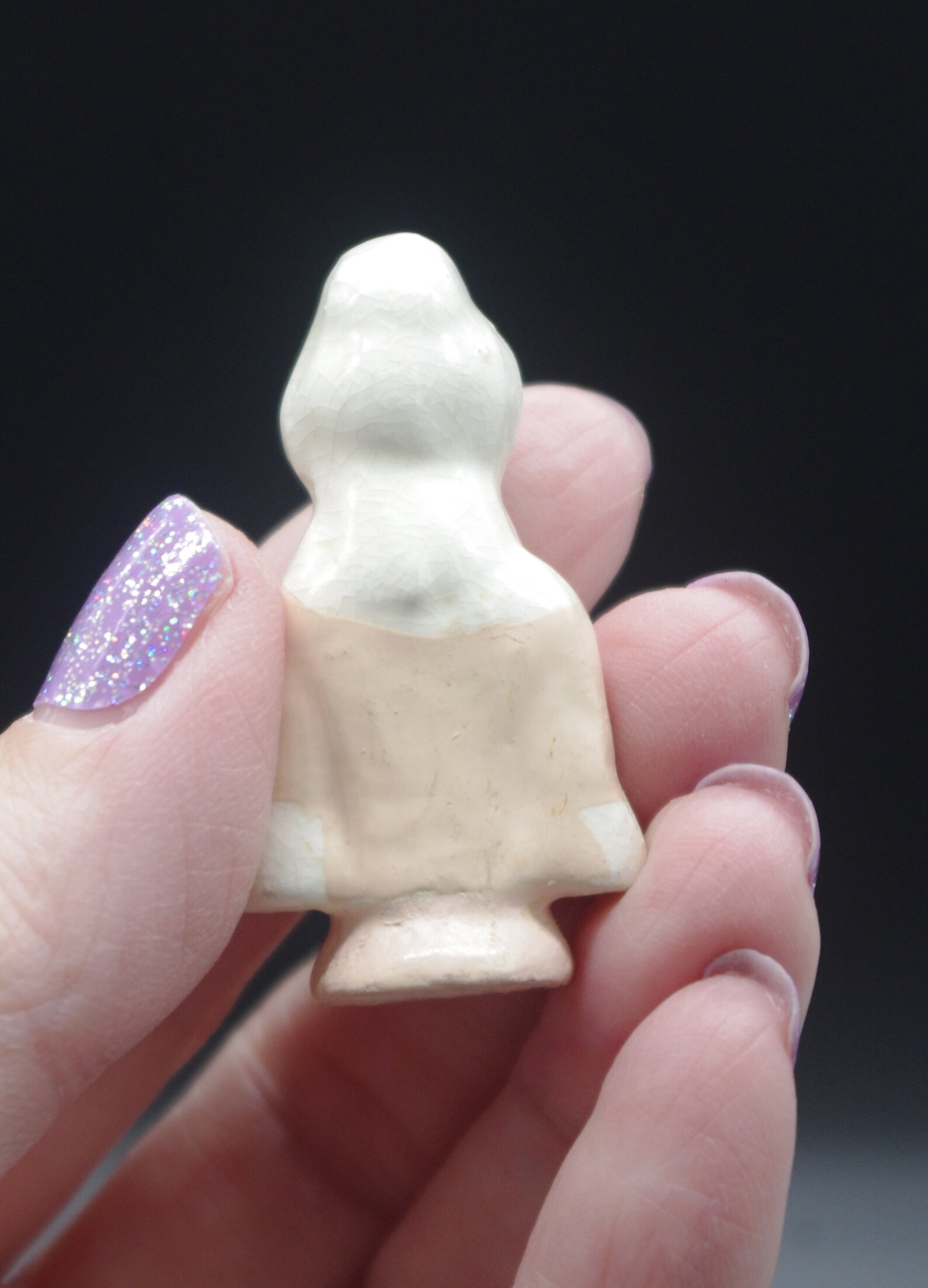 Vintage Bisque Half Doll Tiny Colonial Girl With Pink Dress & Etsy