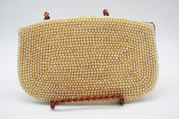 Vintage Evening Bag / Clutch: 1930s Pearl & Silve… - image 4