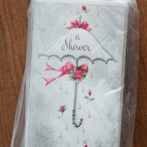 Vintage Einladungen: Hallmark Shower in Original Verpackung / unbenutzt, 1960er Jahre