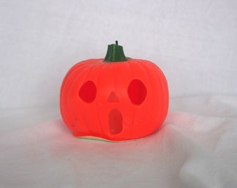 Vintage Halloween Candle: Jack O' Lantern, Gurley Candle Co., 1960s, 3.5" x 4"