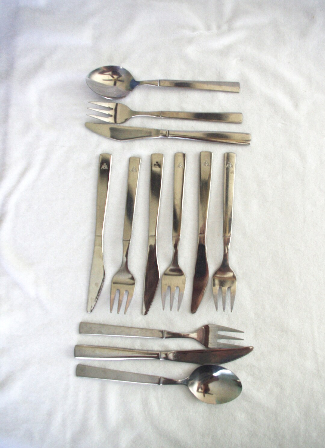 Vintage Stainless Cutlery / Silverware / Flatware American Airlines