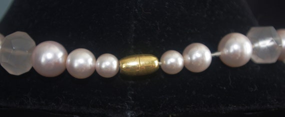 Vintage Beaded Necklace: 1980s, Pearl, Clear, Smo… - image 3